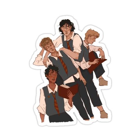 Harry Potter Films, Marauders Stickers, Kindle Decor, Stickers Bonitos, Chibi Stickers, Kindle Stickers, Marauders Fan Art, Suit Case, All The Young Dudes