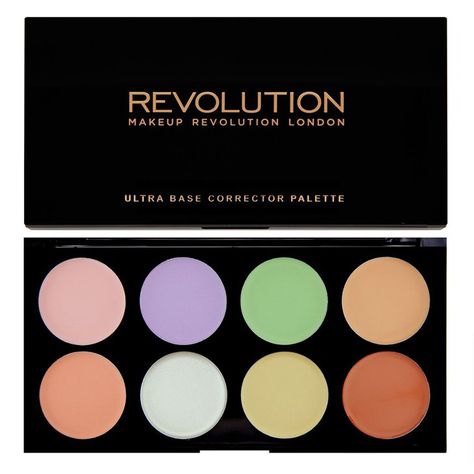 Pin for Later: Color Correcting Is the Makeup Step You're Missing Before Contouring Makeup Revolution Ultra Base Corrector Palette Makeup Revolution Ultra Base Corrector Palette  ($10) Maybelline, Makeup Revolution London, Hot Spices, Blush Contour, Contour Palette, Blush Palette, Makeup Revolution, Highlighter, Toner