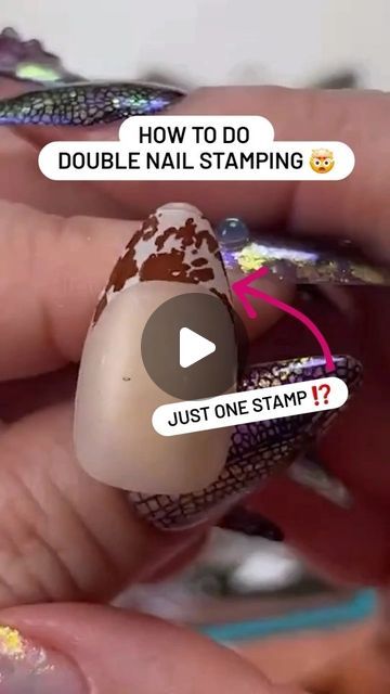 Maniology▪️Nail Stamping on Instagram: "🤯TWO stamps in ONE?! Double stamping is a simple technique to add intricate patterns to solid stamping designs. This beginner friendly stamping technique involves layering designs and using wet polish to adhere the top design. It's super easy to do. ⁠ ⁠ ✨️ How To Double Stamp ✨️⁠ 1) Apply a base color to your nails.⁠ 2) Choose two nail stamping designs, one with a pattern and one without.⁠ 3) Apply polish to a patterned design, scrape excess polish, and pick up the pattern with your stamper.⁠ 4) Now apply polish to a solid design, scrape and pick it up with the patterned stamp on your stamper.⁠ 5) Stamp onto your nails!⁠ 6) Repeat the process on all nails and seal with top coat.⁠ ⁠ 💅For more DIY nail art tips, tricks, and tutorials, like, follow, a Summer Nail Stamping Ideas, Stamping Nail Art Ideas Design, Nails Stamping Ideas, Nail Stamping Ideas Tutorials, Stamping Nail Art Ideas, Nail Stamp Art, Nail Stamping Ideas, Stamp Nail Art, Nail Stamping Designs
