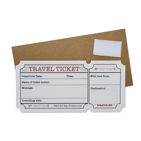 Travel Gift Card Diy, Surprise Trip Reveal, Travel Ticket, Travel Tickets, Journal Travel, Holiday Essentials, Diy Travel, Star Diy, Travel Diy