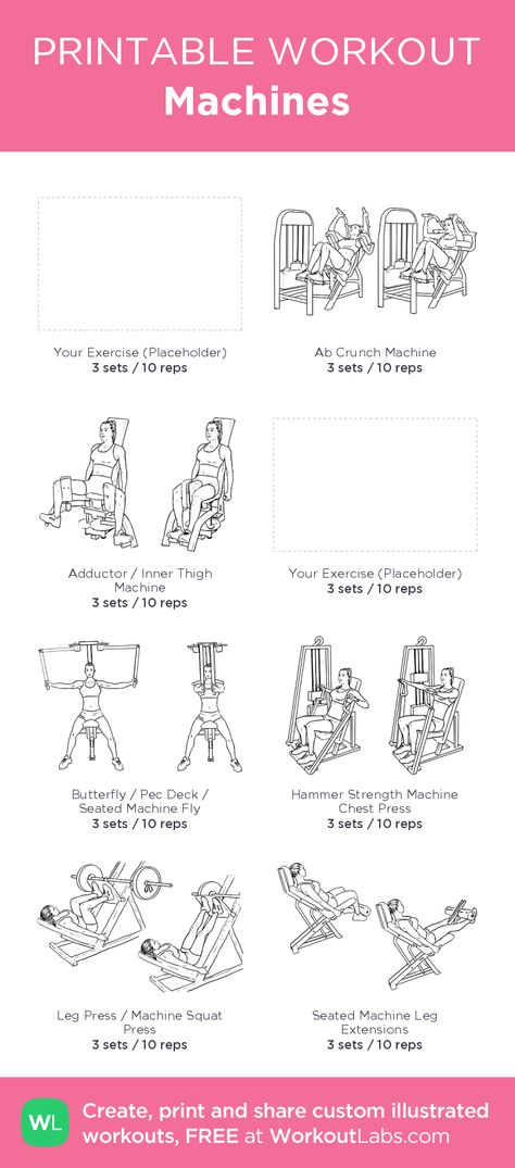 Machines: my visual workout created at WorkoutLabs.com • Click through to customize and download as a FREE PDF! #customworkout Full Body Gym Workout Machines, Daily Workout Plan Gym Machines, Gym Workouts Cardio Machines, Full Body Gym Machine Workout, Full Body Workout Machines, Workout Routines At The Gym Machines, Life Fitness Machines Gym Workouts, Whole Body Workout Gym Machines, Full Body Workout At Gym With Machines Strength Training