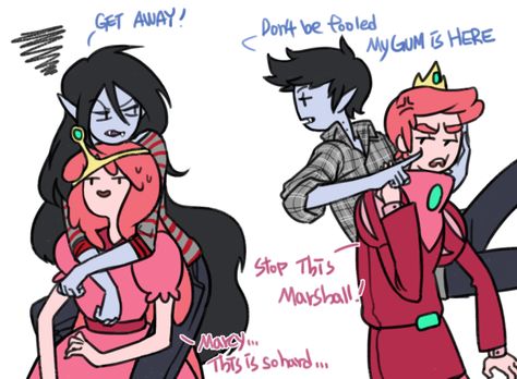 adventure time | marceline x princess bubblegum | bubbline | marshall lee the vampire king x prince gumball | gumlee Tumblr, Marshall Lee X Prince Gumball, Marshall Lee Adventure Time, Aventure Time, Adveture Time, Adventure Time Comics, Prince Gumball, Marceline And Princess Bubblegum, Marceline And Bubblegum