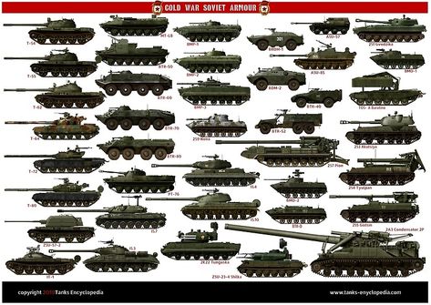 A complete overview of all Soviet Tanks and armoured fightng vehicles in general from 1947 to 1990: The Main Battle Tanks of the T-series, from the T-54/55 to the T-80, the BTR or Soviet wheeled armoured personal carriers, airborne tanks such as the BMDs, Infantry Fighting Vehicles such as the BMPs… • Millions of unique designs by independent artists. Find your thing. Military Tactics, Soviet Tank, Russian Tanks, Ww2 Tanks, Battle Tank, Army Vehicles, Tanks Military, Armored Vehicles, Military History