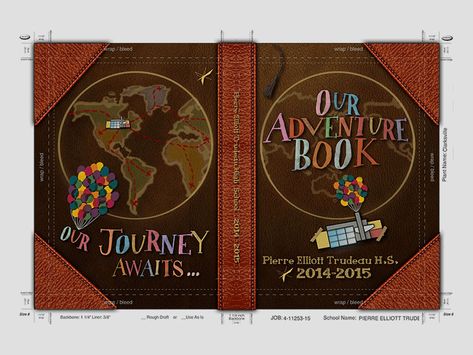 Up Yearbook Theme, Notebook Yearbook Theme, Travel Yearbook Theme, Year Book Themes Ideas High School, Movie Themed Yearbook, Cool Yearbook Themes, Yearbook Design Cover, Year Book Ideas Highschool, Cute Yearbook Themes