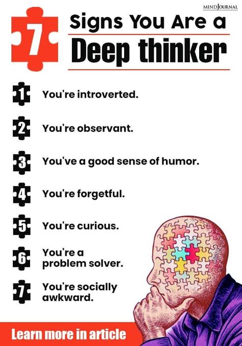 Not all people who think more than usual have what it takes to be a Deep Thinker. To be one, you must have at least 1 of the following traits. #deepthinker #personality Two Sentence Horror Stories, Two Sentence Horror, Thinker Quotes, Deep Thinker, Mind Journal, The Living Daylights, Living Daylights, The Minds Journal, Minds Journal