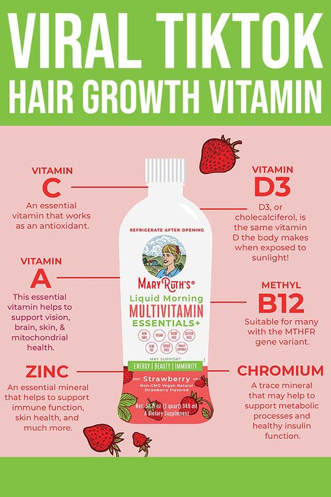 Mary Ruth Hair Growth, Mary Ruths Multivitamin, Mary Ruth Vitamins, Good Multivitamin For Women, Mary Ruth, Benefits Of Vitamin A, Liquid Multivitamin, Hair Growth Vitamins, Toxic Free Living