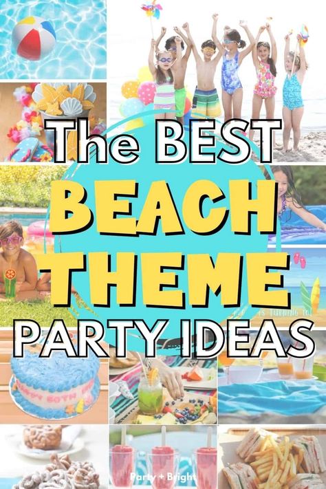 Beach Birthday Party Ideas Beach Birthday Games, Backyard Beach Party Decoration, Beach Birthday Party Games, Beach Themed Party Games, Beach Theme Games For Kids, Beach Theme Party Games, Beach Themed Birthday Party For Kids, Beach Party Games For Kids, Teen Beach Party Ideas