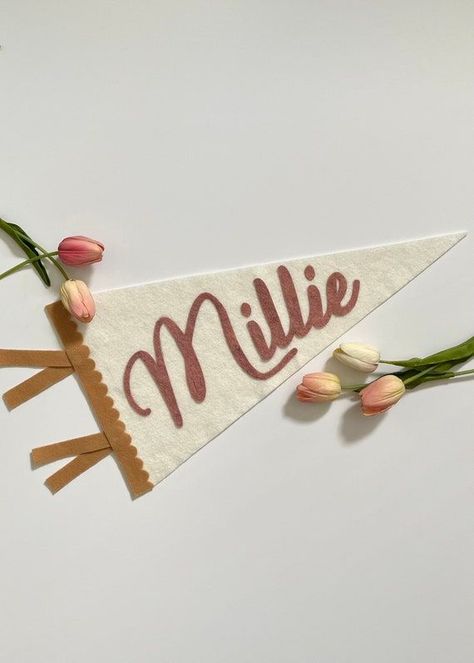 Felt Name Pennant, Flag Banner Diy, Pennants Diy, Name Pennant, Baby Name Banners, Magna Tiles, Felt Name Banner, Green Instagram, Felt Name