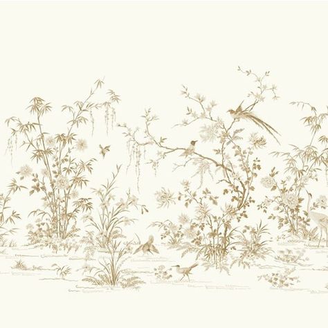 Affordable Chinoiserie Murals & Panels + Sources! - Laurel Home Chinoiserie Mural, Chinoiserie Wall, Mural Floral, Wallpaper For Sale, Chinoiserie Wallpaper, York Wallcoverings, Botanical Wallpaper, Fabric Houses, Modern Urban