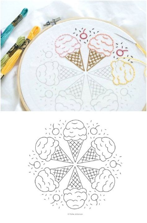 25 Easy Embroidery Projects For Beginners With Free Patterns Embroidery Projects For Beginners, Embroidery Easy, Broderie Simple, Diy Broderie, Easy Embroidery, Embroidery Book, Hand Embroidery Projects, Embroidery Stitches Tutorial, Pola Sulam