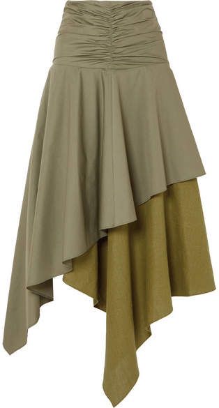 Skirt Outfits, Satin Midi Dress, Linen Skirt, Skirt Design, Silk Crepe, Ruffle Skirt, Net A Porter, Skirt Fashion, Look Fashion