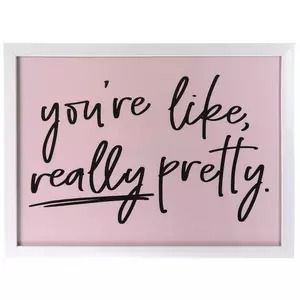 Hobby Lobby You're Like Really Pretty, Girly Bathroom, Pink Bathroom Decor, Wall Decor Hobby Lobby, Youre Like Really Pretty, Girls Wall Decor, Metallic Design, Girly Wall Art, Wall Decor Quotes