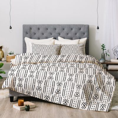 Holli Zollinger Mudcloth White Comforter by Deny Designs Decor Indian Wedding, Holli Zollinger, Home Decor Indian, Infinity Wedding, White Interior Design, White Comforter, Twin Comforter, Duvet Bedding, Queen Comforter
