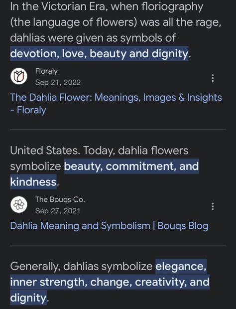 Web search on the Dahlias meaning Dahlia Meaning, Dahlia Flower Meaning, Flower Meanings, Language Of Flowers, Dahlia Flower, Spiritual Meaning, Inner Strength, The Meaning, My Flower