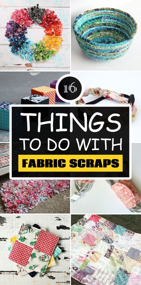 Things To Do With Fabric, Make Com Glitter, Leftover Fabric Crafts, Scrap Projects, Fabric Crafts Diy, Diy Fabric Crafts, Scrap Fabric Crafts, Scrap Fabric Projects, Trendy Diy