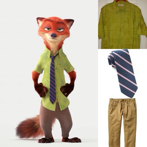 Disney Zootopia Nick Wilde wild outfit. #Disneybounding #disneybound #cosplay Zootopia Trunk Or Treat, Zootopia Family Costume, Zootopia Inspired Outfits, Nick Wilde Disneybound, Bunny And Fox Zootopia Costume, Halloween Costumes Zootopia, Judy Hoops And Nick Wilde Costume, Zootopia Couple Costume, Judy Hops And Nick Wilde Costume