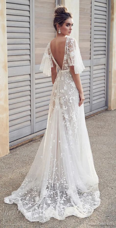 Anna Campbell, Princess Wedding Dresses, Anna Campbell Wedding Dress, Boho Gown, Cute Wedding Dress, Dream Wedding Ideas Dresses, Black Wedding Dresses, Drop Dead, Backless Wedding Dress