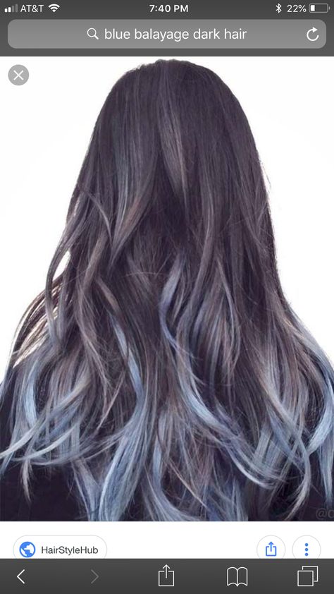 Tyla Hair, Denim Blue Hair, Denim Hair, Hairstyles Color, Light Blue Hair, Blue Ombre Hair, Peekaboo Hair, Hair Things, Blue Highlights