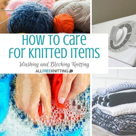 How to Care for Knitted Items: Washing and Blocking Knitting | Don't know how to wash that lovely sweater you made last year? This article will help you know how to care for your hand knits! Blocking Knitting, Knitted Items, Yarn Sweater, Easy Knitting Patterns, Knit Picks, Hand Knitted Sweaters, Knitting Tutorial, Easy Knitting, Crocheted Item