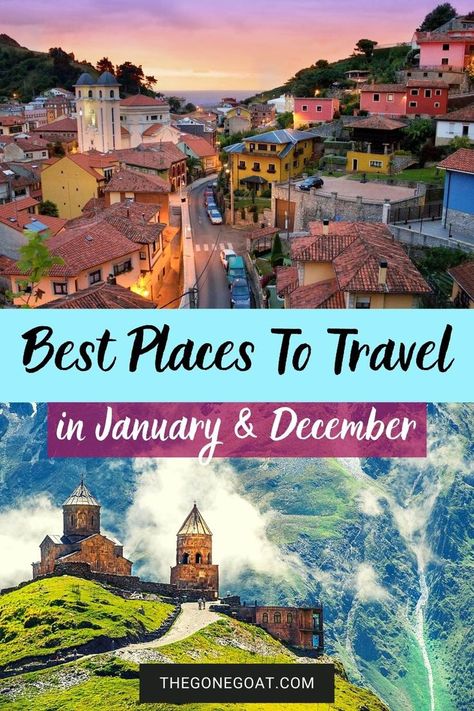 Travelling in January or December could mean big crowds and exorbitant prices. Here are the best destinations and places to travel in December and January for Winter sun. Winter Travel Places, Italy Travel In December, Best Places In Europe In Winter, Off Season Travel Destinations, Best Places To Travel In December Europe, Europe December Travel, Winter Vacation Destinations, Best Places To Travel In Winter, Best Countries To Visit In December