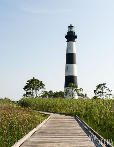 Bodie Island Lighthouse – view from the boardwalk | Bodie Island | Nags Head, Outer Banks | Outer Banks Lighthouses | A Guide to the Lighthouses of the OBX, North Carolina | Lighthouses in the Outer Banks | Lighthouses in North Carolina | North Carolina Lighthouses Bordeaux, Outer Banks North Carolina Vacation, Nc Lighthouses, North Carolina Lighthouses, Lighthouse Inspiration, Bodie Island Lighthouse, North Carolina Vacations, Outer Banks North Carolina, Lighthouse Pictures