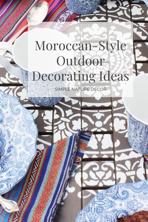 How To Create a Charming Moroccan-Style Outdoor Space. Moroccan Balcony Decor, Moroccan Gazebo, Moroccan Outdoor Patio, Moroccan Outdoor Decor, Moroccan Patio Ideas, Moroccan Garden Ideas, Moroccan Decor Outdoor, Moroccan Patio, Moroccan Decor Diy