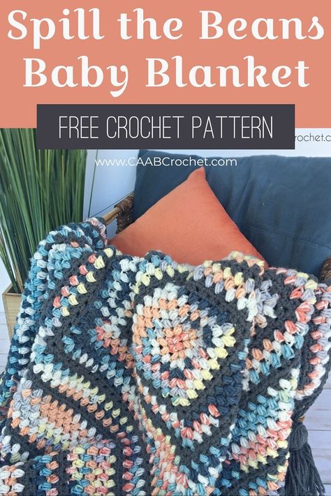 Amigurumi Patterns, Baby Blanket Free Crochet Pattern, Button Crochet, Blanket Free Crochet Pattern, Free Baby Blanket Patterns, Crochet Baby Blanket Pattern, Crochet Baby Blanket Free Pattern, Decor Crochet, Crochet Granny Square Blanket