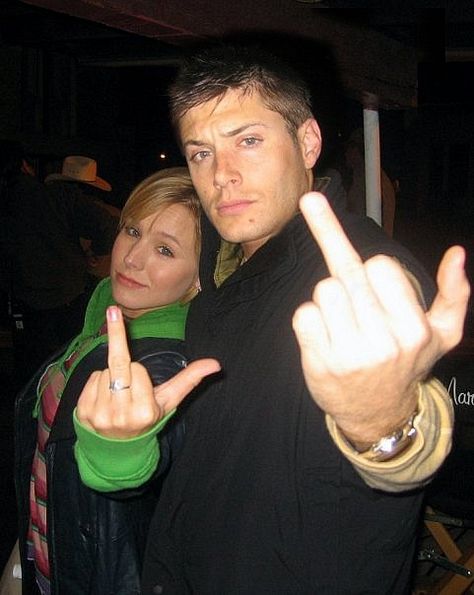 Kristen Bell. Single yes. Jensen Ackles. Double yes. The fingers. Triple yes. Remembering when Jensen Ackles was Samis twin brother on Days of Our Lives: Yes4. Winchester, Jensen Ackles, Dean Winchester, Kristin Bell, Veronica Mars, Dean, Mars