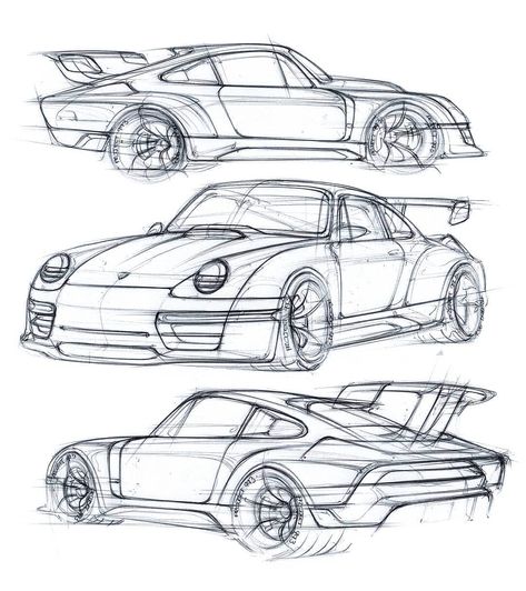 The Sketch Archive on Instagram: “Quick lines ✏🏎 • • • • • Credits: @mattparsons_sa • • • • • Some quick 993 sketches. A mix between RWB and the 935 revival. Planning to…” Car Drawing Pencil, Concept Car Sketch, Mobil Drift, Cool Car Drawings, Arte Van Gogh, Industrial Design Sketch, Perspective Art, Car Design Sketch, Car Sketch