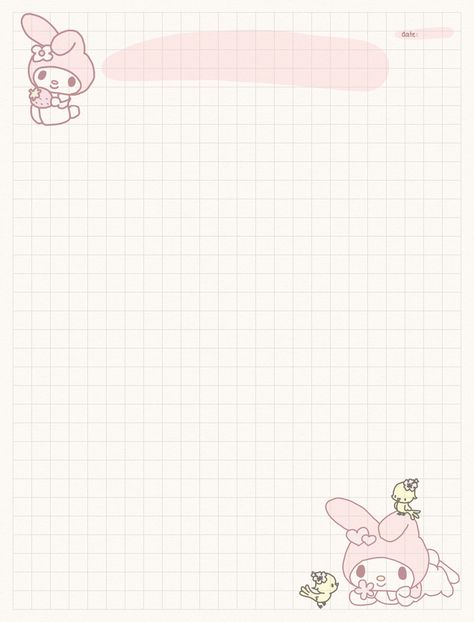 My Melody Note Taking Paper - Notability Gallery Collage, Note Taking Paper, Samsung Notes, Notes Template, My Melody, Note Paper, Note Taking, Thread, Notebook