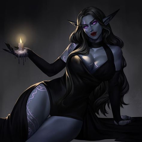 Drow Sorcerer Female, Miqo'te Female Art, Female Drow Art, Drow Female Art, Dark Elf Character Design, Female Lich, Drow Rpg, Female Elf Art, Dark Elf Woman