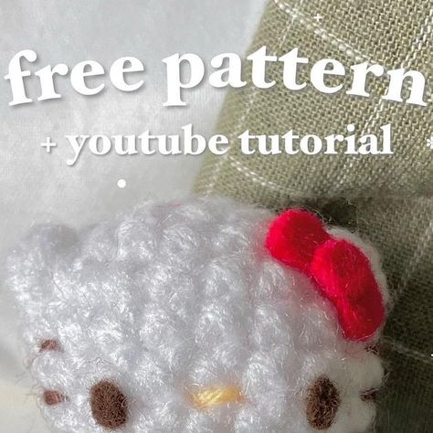 Amigurumi Patterns, Couture, Crochet Mini Hello Kitty Free Pattern, How To Crochet A Hello Kitty, My Sweet Piano Crochet Pattern, Easy Crochet Gifts Free Pattern, Sanrio Characters Crochet Pattern, Hello Kitty Crochet Bag Free Pattern, Hello Kitty Crochet Free Pattern