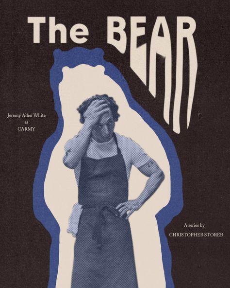 Film Graphic Design Poster, We Are Who We Are Poster, Live Show Poster, The Bear Wallpaper Tv Show, Tv Graphic Design, Uncommon Aesthetics, Book Covers Aesthetic, Movie Poster Graphic Design, The Bear Show