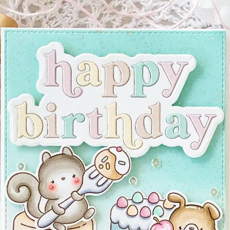 Nicky on Instagram: "We are counting down to the February 27th new release from @mftstamps and I have the details for this new card featuring Birthday Bites illustrated by @jenoblade_ on my blog - link in profile.

#myfavoritethings #mftstamps #mft #nickynoocards #carddesign #carddesigner #cardmaking  #papercrafting #papercrafts #copiccoloring  #diycards #cardmakingideas #cardinspiration #cardmakersofinstagram #cardmakinghobby #copiccoloring #handmade #madewithlove #craftideas" Mft Stamps Cards, Mft Stamps, Linked In Profile, Copic Coloring, Card Maker, New Release, News Release, Stamped Cards, Diy Cards