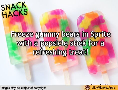 Cooking Tips, Cool Food Hacks, Snack Hacks, Cake Day, Pizza Bake, Popsicle Sticks, Gummy Bears, Popsicles, Food Hacks