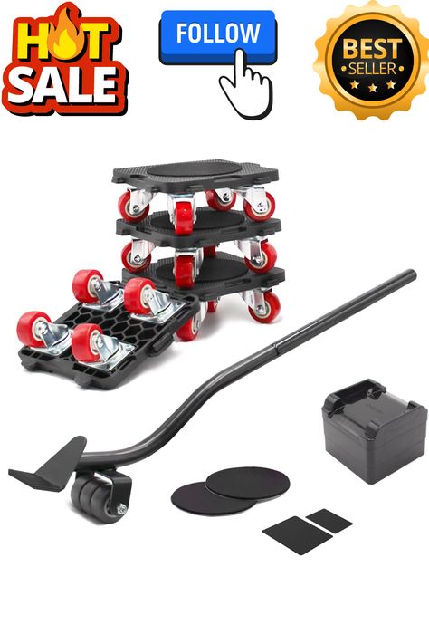 ONEON Furniture Mover with Wheels & Furniture Lifter Set, 360° Rotation Wheels Furniture Dolly, 660 Lbs Capacity, for Moving Heavy Furniture, Refrigerator, Sofa, Cabinet Furniture, Furniture Lifter, Sofa Cabinet, Furniture Dolly, Furniture Movers, Diy Plant Stand, Diy Plants, Refrigerator, Sofa