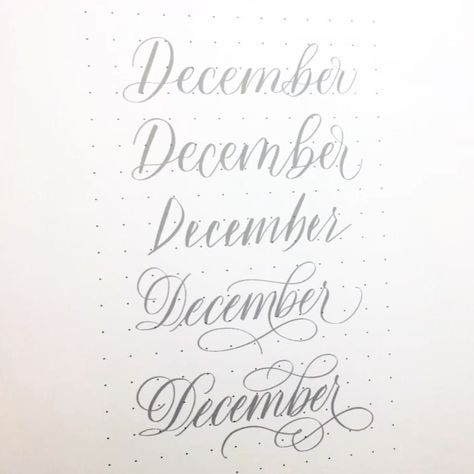 December In Calligraphy, December Calligraphy Hand Lettering, December Hand Lettering, December Lettering, December Calligraphy, The Worksheet, Happy December, Lettering Art, Hand Lettering Art