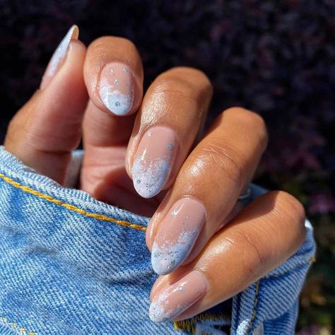 Disney Nails, French Manicure Glitter, Diamond Nail Designs, Milky Nails, Winter Manicure, Glitter French Manicure, Vacation Nails, White Nail Designs, Nagel Inspo