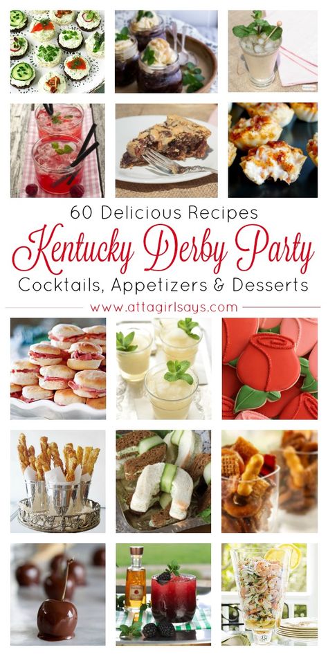 Essen, Kentucky Derby Food Ideas Party Recipes, Kentucky Derby Appetizers, Derby Gala, Kentucky Derby Food, Kentucky Derby Recipes, Kentucky Derby Themed Party, Derby Recipe, Kentucky Derby Pie