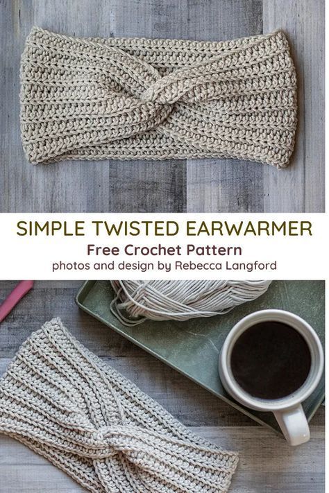 Twisted Ear Warmer, Quick Easy Crochet, Bandeau Au Crochet, Headband Crochet Pattern, Crochet Ear Warmer Pattern, Crochet Headband Free, Crochet Headband Pattern Free, Headband Crochet, Knit Headband Pattern