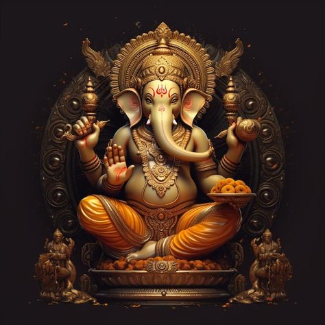 Ganpati Illustration, Ganpati Bappa Hd, 8k Wallpaper For Mobile, Ganesh Bhagwan, Ganpati Bappa Wallpapers, Ganesh Art Paintings, Ganesh Lord, Friendship Quotes Images, Ganesh Photo