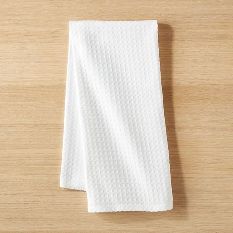 Dish Towels & Cloths for the Kitchen | CB2 Off White Kitchen, Kitchen Linens Dish Towels, Wood Kitchen Tool, Modern Kitchen Storage, White Kitchen Towels, Wooden Cooking Utensils, Black Dinnerware, White Dish, Blue Dinnerware