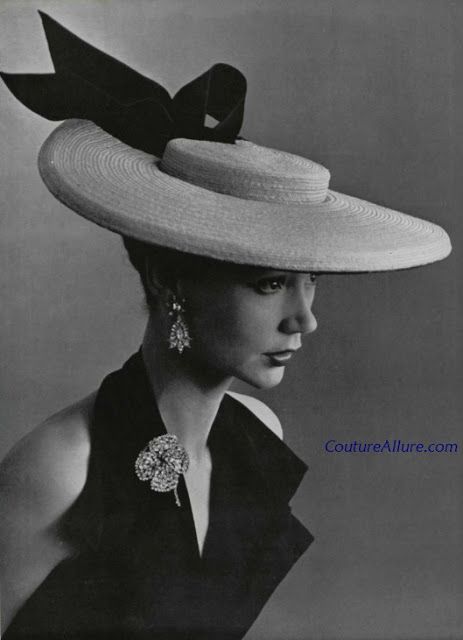 Couture Allure Vintage Fashion Vintage Hats For Women 1950s Classy, Sophie Malgat, Idda Van Munster, Straw Boater, Vintage Millinery, Trendy Hat, Picture Description, Boater Hat, Elegant Hats