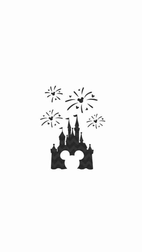 Phone Wallpaper Disney, Disney Castle Tattoo, Background Disney, Tattoos Disney, Disney+ Icon, Castle Tattoo, Mouse Tattoos, Disney Logo, Idee Cricut