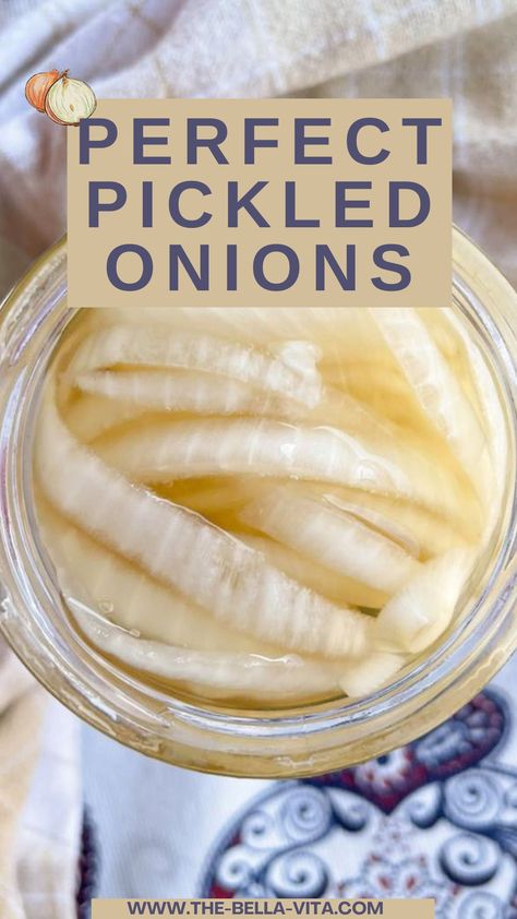 Quick Pickled Onion, Picked Onions Quick, Pickled Onions Recipe White, Quick Pickle Onions, Marinated Onions Vinegar, Pickling Onions White, Canned Pickled Onions Canning Recipes, Pickled Yellow Onions Recipe, How To Pickle Onions Fast