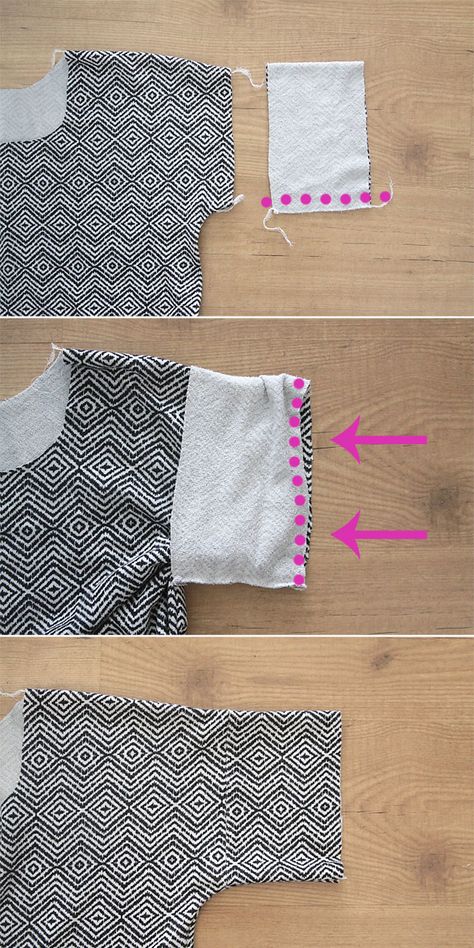 Learn how to sew an easy women's tee shirt with cuffed or rolled short sleeves with this simple step by step sewing tutorial. Instructions how to make shirt Sleeves Tutorial, Sew Shirt, Ideas For Sewing, Bath Tile, Renovation Kitchen, Shirt Tutorial, Sewing Tops, Hemma Diy, Decor Photography