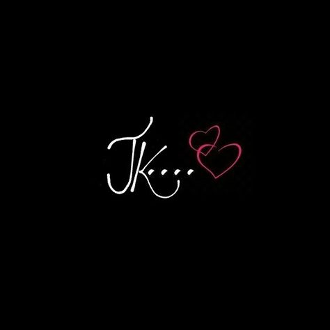 Jk Letter Wallpaper, Jk Name Logo, Jk Tatoos, Jk Letter, J Wallpaper Letter Iphone Aesthetic, Jk Logo, K Letter Images, New Love Pic, I Miss You Cute
