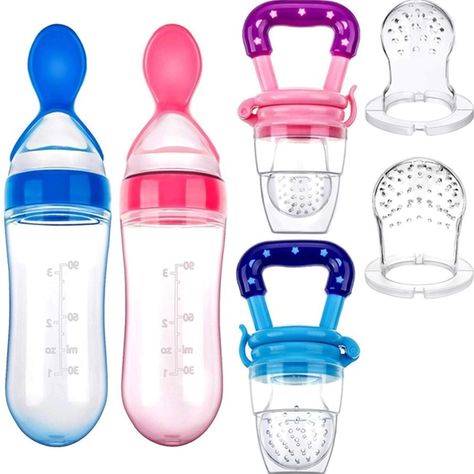 Toddler Baby Silicone Rice Cereal Bottle Squeeze Spoon Feeder Feeding Accessories Utensils For Newborn Cutlery Bottle Child Chart Aesthetic, Chick Feed, Tube Feeding, Teething Pacifier, Feeding Therapy, Baby Fruit, Newborn Baby Tips, Baby Feeding Bottles, Feeding Baby