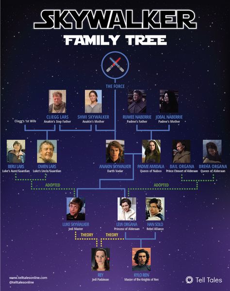 The family tree has been updated since the big reveal in The Rise of Skywalker! Click the link to see the new tree! Star Wars Skywalker Family, Skywalker Family Tree, Family Tree Explained, Star Wars Family Tree, Star Wars Skywalker, Star Wars Trivia, Star Wars Infographic, Skywalker Family, Star Wars Timeline