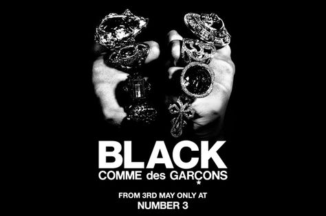 Comme des Garcons launch with a pop-up store at NUMBER 3 in Athens. Fashion Show Poster, Black Comme Des Garcons, Comme Des Garcons Black, The Soloist, Photo Recreation, Film Poster Design, Graphic Poster Art, Rei Kawakubo, Dark Photography